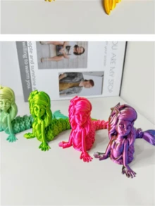 1 pieza Figura decorativa de sirena elegante, decora tu mundo de fantasía, articulaciones móviles flexibles para poses únicas, degradado de color, adecuada para Navidad, Día de San Valentín y Acción de Gracias, decoración interior ideal - artículo de regalo versátil - Multicolor - Ver 8