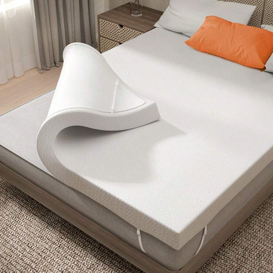 Nalupatio Cooling Memory Foam Mattress Topper Twin Size, Gel-Infused Mattress Pad Cover For Back Pain,Bed Topper With Removable & Washable Bamboo Cover - 白色 - 查看 1