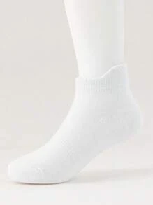 3 Pairs Classic Black/White Unisex Baby/Toddler Soft Ankle Socks, Suitable For All Seasons - White - View 7
