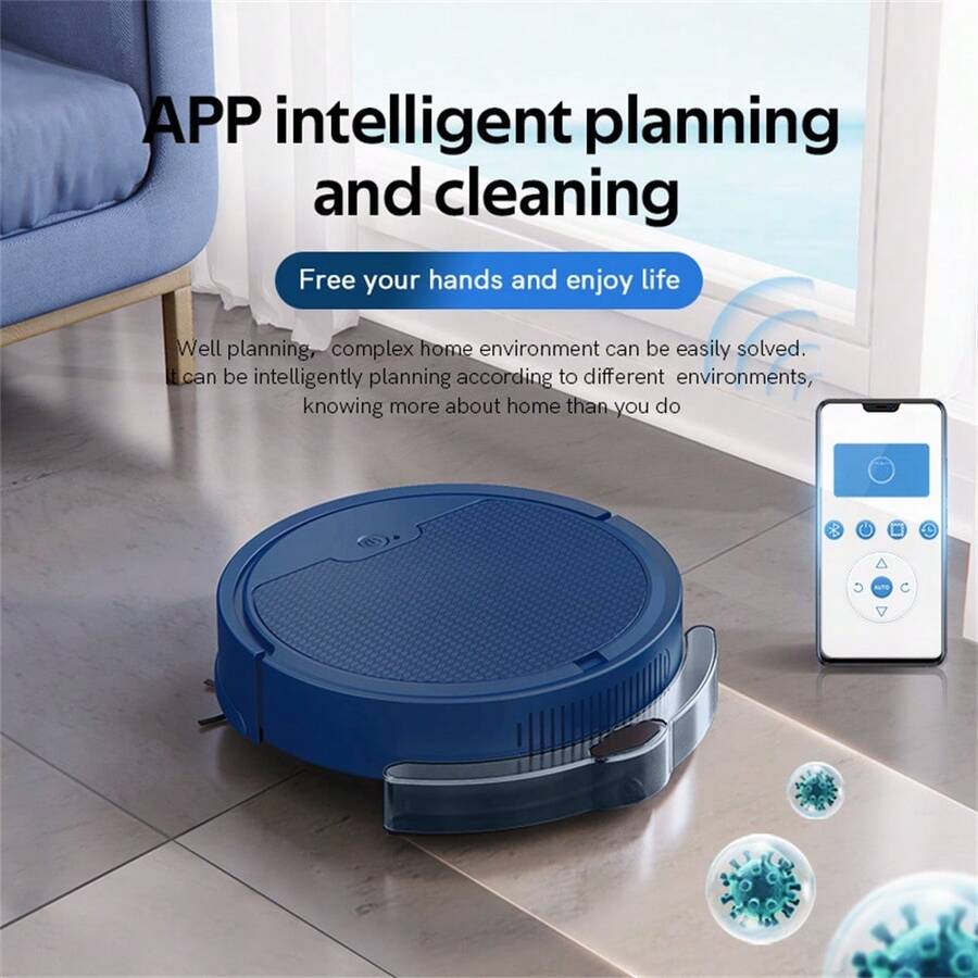 Cordless Robotic Vacuum Cleaner With 135L Water Tank, 2000Pa Suction