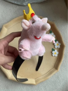 Diadema adorable con orejas de ratón de peluche rosa, aro para el cabello con nudo superior adorable para niñas - Multicolor - Ver 9