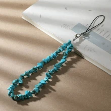 Natural Crystal Phone Lanyard, Beaded Stone Gemstone Fragments Phone Strap Wristband Gifts For Mother, Family, Friends, Birthday, Holiday Phone Charm, Phone Chain - Multicolor - View 7