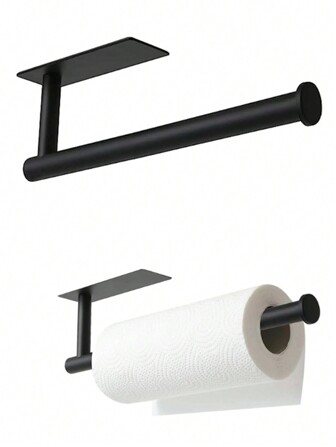 1pc Easy-Install Freestanding Toilet Paper Holder With Storage - No Drill, Wrought Bathroom Organizer Bathroom Decor Fall Decor