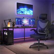 Office Chair With Flip-Up Armrest, Comfy Desk Chair With Adjustable Padded Headrest, Ergonomic Computer Chair With Customized Lumbar Support And Cushioned Seat - White/Grey - View 7