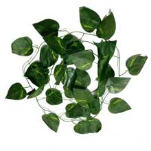 KIT 1/2/5 Pcs Artificial Plant Foliage Chain Hanging 2M - Green - View 5