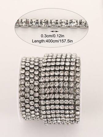 Cadena de bricolaje creativo con diseño de diamante de imitación para mujeres para la fabricación de joyas de bricolaje