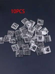 10/20/50/100pcs Plastic Square & Round Mini Ring Display Holders Back To School - Clear - View 12