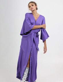 Lilac Labrava Bell Sleeve Midi Dress - 紫色 - 查看 2