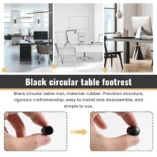 Rubber Caps 40-Piece Black Rubber Tube Ends 10mm Round - Multicolor - View 8