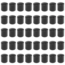 Rubber Caps 40-Piece Black Rubber Tube Ends 10mm Round - Multicolor - View 2
