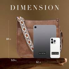 HKCLUF 4055 Crossbody Bag Purse For Women Leather Handbag Wallet Set Waterproof Women Crossbody Bag With 2count Adjustable Guitar Strap Perfect For Back To School