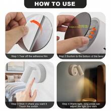 1 Cordless LED Wall Lamp, Rechargeable Battery Lamp(2000mAh), 3-Color Stepless Dimming Metal Battery Wall Lamp, Portable Table Lamp, Suitable For Indoor/Outdoor/Restaurant/Bedroom/Bar