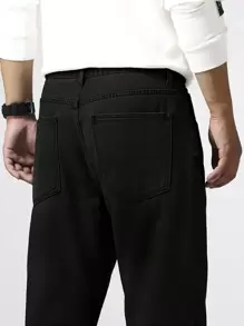 Men's Straight Baggy Jeans Premium Streetwear Oversized Rapper Denim Skater Style Loose Fit