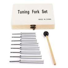 OUR ADVENTURE BOOK A Set Of Professional Tuning Forks, Yoga Tuning Forks, Guitar, Piano, Violin, Erhu Instrument, Tuning Fork Teaching, Professional Steel Fork, Ear Picking, Round, 9-Piece Set, Steel With Wooden Box And Mallet - Silver - View 11