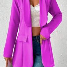 WOMEN'S BLAZER TAILORING DRESS JACKET WOMEN'S FASHION - 玫瑰紅 - 查看 1