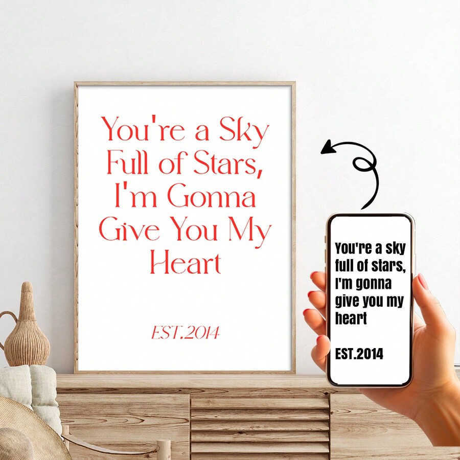 1Pc Custom Quote Print, Custom Poster Print, Custom Quote Sign