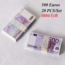 100PCS 1:6 Mini Euro Đô la Tiền giả Đạo cụ in hai mặt Hai bó xấp xỉ 500-50 mệnh giá tiền giấy Euro Tiền mini Mô hình thu nhỏ Đạo cụ nhà búp bê mới Tiền xu giả - phong cách khác nhau - Xem 22