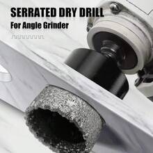 1入組M14螺紋鑽石真空鍍鎢鋼芯鑽頭套裝，瓷磚鑽頭，大理石孔鋸工具 - 彩色 - 查看 10