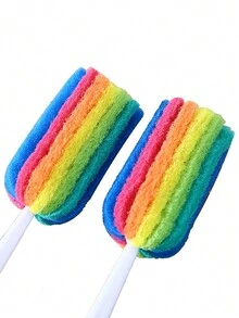 1/3 件彩虹海绵刷，水瓶杯玻璃清洁海绵清洁刷刷子带手柄，杯刷，厨房清洁刷，厨房用品，清洁用具 - 彩色 - 查看 7