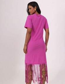 Oversized Pequiá Pink T-Shirt Knit Dress - Màu Hồng baby - Xem 4