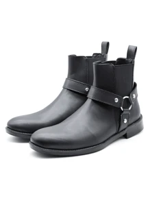 Men's Chelsea Boots Suede Leather Boot With Harness - Bright - View 6