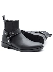 Men's Chelsea Boots Suede Leather Boot With Harness - Bright - View 5