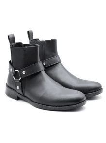 Men's Chelsea Boots Suede Leather Boot With Harness - Bright - View 3