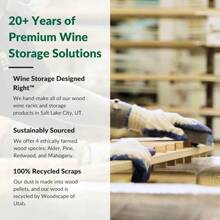 Wine Racks America Living Series Countertop Wine Rack - Durable And Modular Wine Storage System, Knotty Alder Unstained - Holds 15 Bottles - Brown - View 2