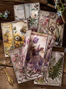 1/30 件复古材料纸 Lost Garden 系列 DIY 剪贴簿装饰垃圾日记本计划拼贴相册工艺纸、剪贴簿纸复古装饰动物、花卉、花园剪贴簿用品剪纸、相册旅行 DIY 工艺品、艺术、日记计划、笔记本 - 彩色 - 查看 12