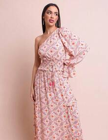 Long One-Shoulder Dress From Proença Pequiá - 橘色 - 查看 1