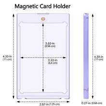 25 Count Magnetic Card Holder 35pt, Card Case Holder For Trading Cards,Card Protectors Hard Plastic, Card Sleeves Display Case For Baseball Card Sports Cards - 35PT - View 2