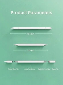 DANYCASE 三合一通用橡胶圆盘触控笔，兼容平板电脑、智能手机、iPad Pro、iPad Mini、Surface 和 Chromebook。