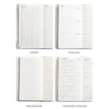 1Pc 2025 A6 Agenda Book Colorful Portable Travel Pocket Book Cute Planner Leather Notebook Self-Discipline Punch Card Small Notepad For Students - Multicolor - View 8