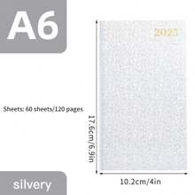 1Pc 2025 A6 Agenda Book Colorful Portable Travel Pocket Book Cute Planner Leather Notebook Self-Discipline Punch Card Small Notepad For Students - Multicolor - View 11