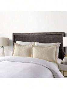 MarCielo 2 Pieces Embroidered Pillow Shams King Size - 灰褐色 - 查看 5