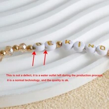 1 Piece Crystal Beads Work Id Lanyard Be Kind Letter Mobile Phone Chain Women's Cute Teacher Lanyard Key Chain Necklace Id Badge Glasses Mask Chain - Multicolor - View 13