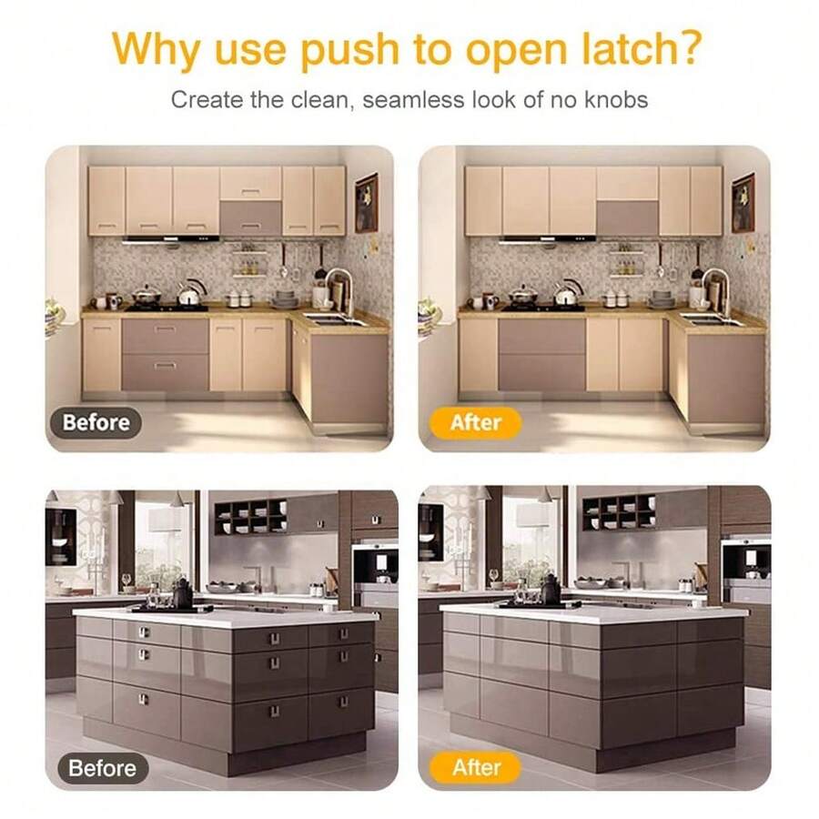 Push Latch Heavy Duty 4 Pack To Open Hardware Contact