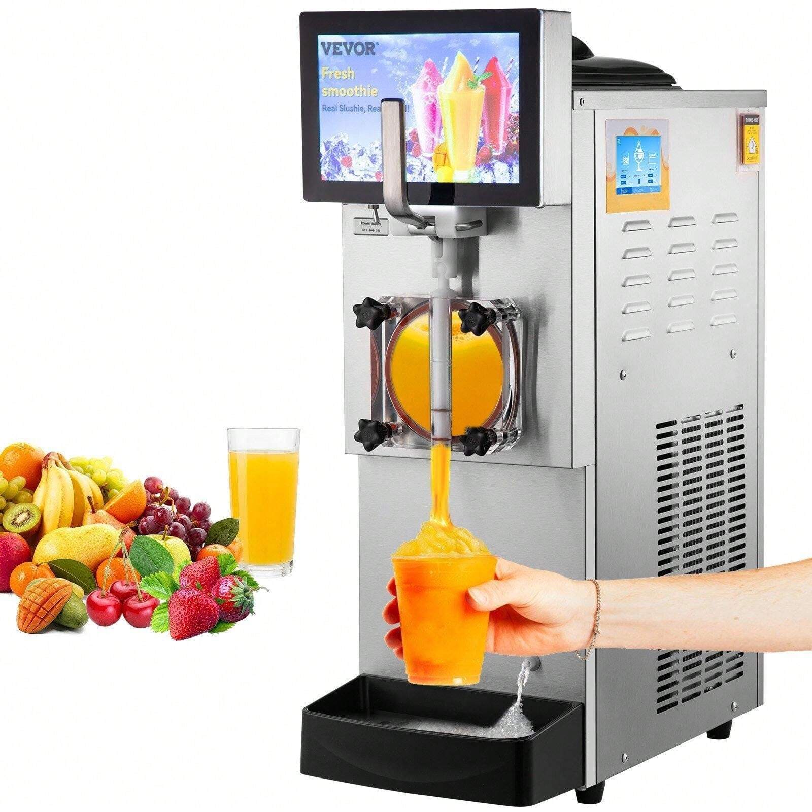 8L Commercial Slushy Machine 1050W Stainless Steel Frozen Drink Maker