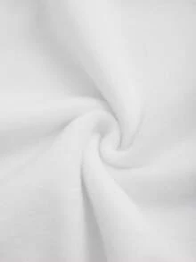 Women's Casual Drop Shoulder Warm Cotton Lined Pullover Sweatshirt, Loose Design With Graphic, Comfortable & Versatile For Autumn/Winter