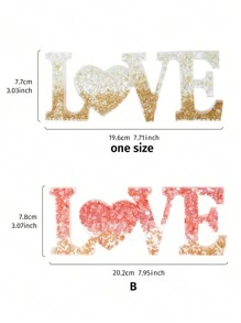 1 pieza Decoración de letra LOVE creativa, artesanía decorativa de diseño moderno hecha de material de resina, adecuada para el hogar, boda, fiesta, decoración del Día de San Valentín