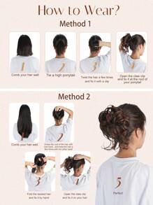 Claw Clip Large Messy Bun Hair Pieces For Women Messy Wavy Curly Hair Bun Extensions Tousled Updo Bun Hair Clip In Synthetic Hair Bun Ponytail Extension