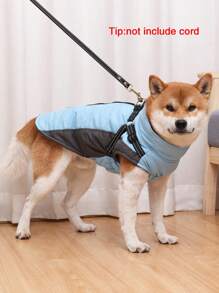 Waterproof And Warm Fleece Dog Coat For Small, Medium, And Large Dogs, Reflective And Adjustable With Zipper Closure - Blue - View 7