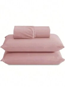 Sheet Sets With Pillowcases - 乾枯玫瑰色 - 查看 1