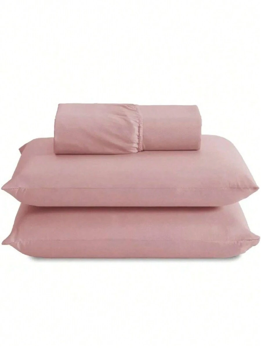 Sheet Sets With Pillowcases - 乾枯玫瑰色 - 查看 1