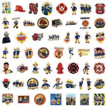 55pcs Fireman Sam Graffiti Stickers, Suitable For Decorating Skateboard, Computer, Water Cup, Helmet, Desk, Phone Case, DIY Creative Stickers