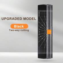 1 Piece A4 Paper Cutter - Simple Precision Paper Cutter, Two-Way Paper Cutter With Automatic Safety Protection Cutter, DIY Office Home Stationery, Suitable For Coupons, Kraft Paper, Photos, Cards, Scrapbook Cutting