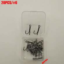 Double Hooks - Fly Tying Double Hooks Classic Frog Hooks 3X Strong Sharp Open Shank High Carbon Steel Barbed Small For Saltwater And Freshwater
