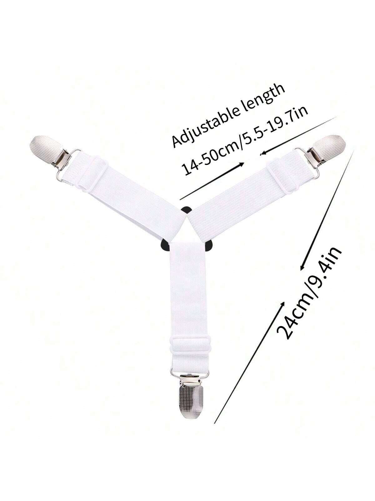 4 قطع من مشابك مثلث قابلة للتعديل للشرشف، مثبتات ا...