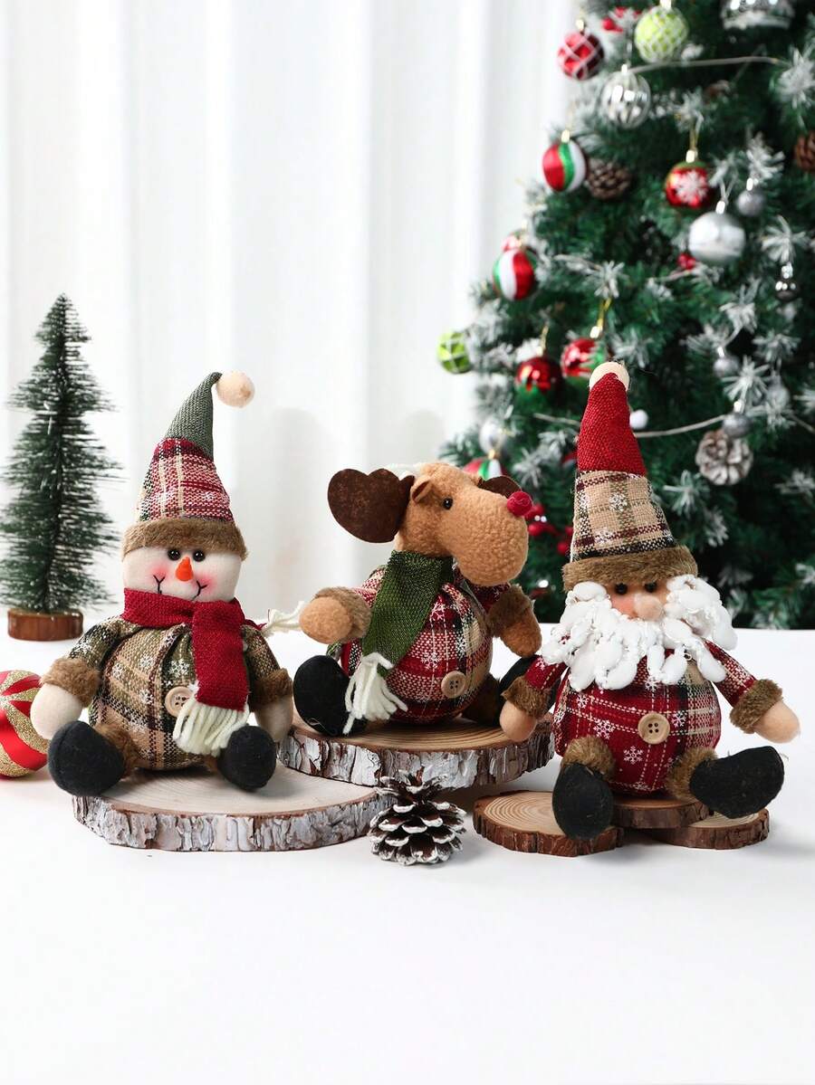 1 件圣诞毛绒雪花网格装饰、圣诞树装饰、圣诞家居装饰、圣诞树装饰娃娃、圣诞礼物、派对礼物、圣诞快乐、新年快乐、万圣节、万圣节装饰 - 彩色 - 查看 1