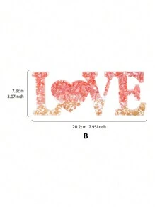 1 pieza Decoración de letra LOVE creativa, artesanía decorativa de diseño moderno hecha de material de resina, adecuada para el hogar, boda, fiesta, decoración del Día de San Valentín